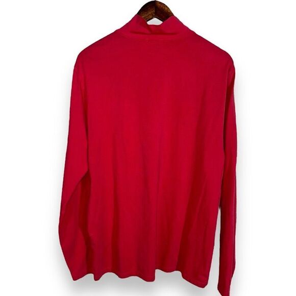 Red Patrick Assaraf 1/4 Zip Pima Cotton Sweater Size XL - Picture 6 of 7